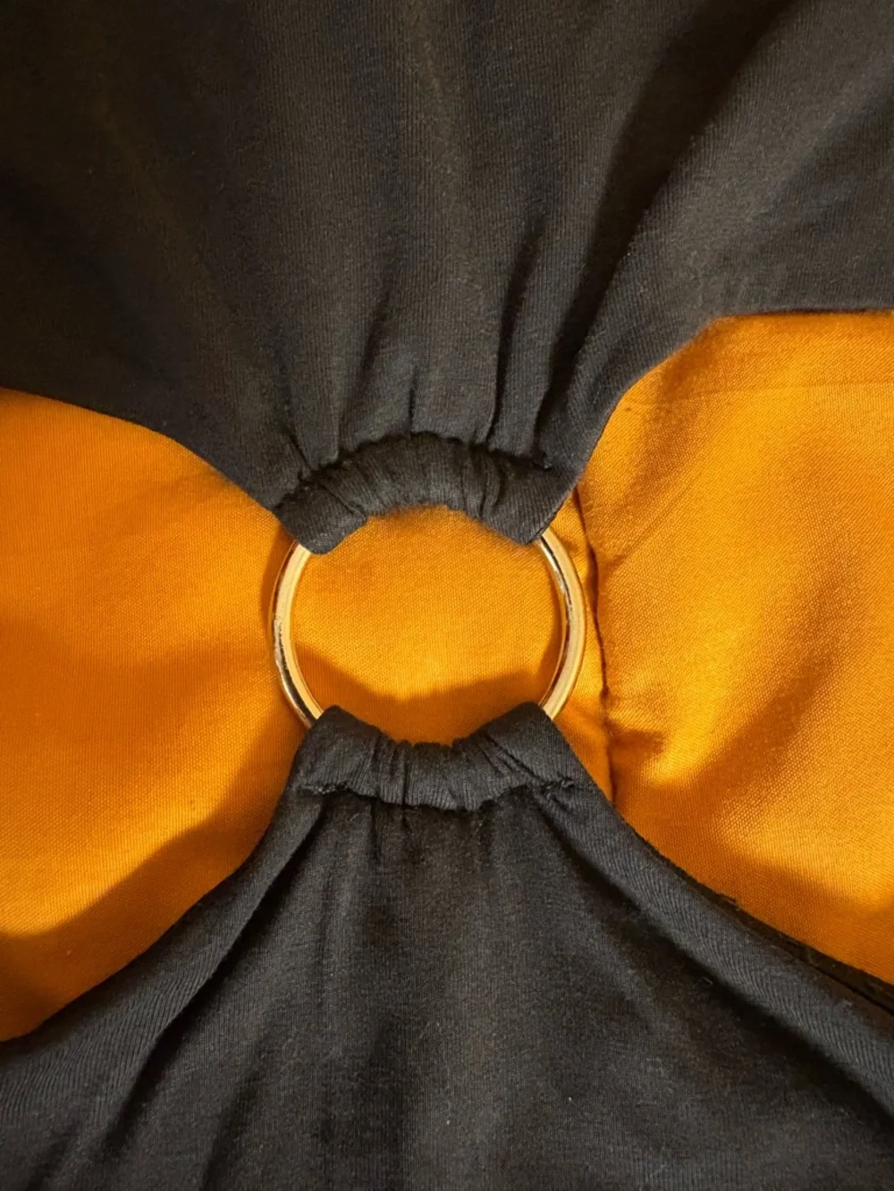 superdown Black Long Sleeve Bodycon Dress with Front Ring Cutout - Picture 2 of 5